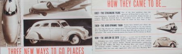 DeSoto Airflow Modelprogram 1936 "Twentieth Century Travelog" Carbrochure (4678)